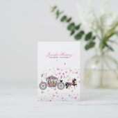 Blume und Butterfliegen zum Hochzeitspferd Visitenkarte (Stehend Vorderseite)