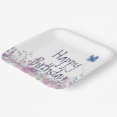 Blume und Butterfly Geburtstagsparty Pappteller (Gewinkelt)