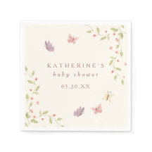 Blume und Butterfly Girl Babydusche