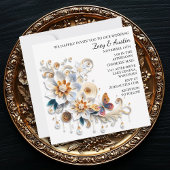 Blume und Butterfly-Hochzeiten Einladung