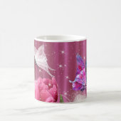 Blume und Butterfly-Kaffee-Cup Kaffeetasse (Mittel)