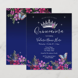 Blume und Butterfly Quinceanera