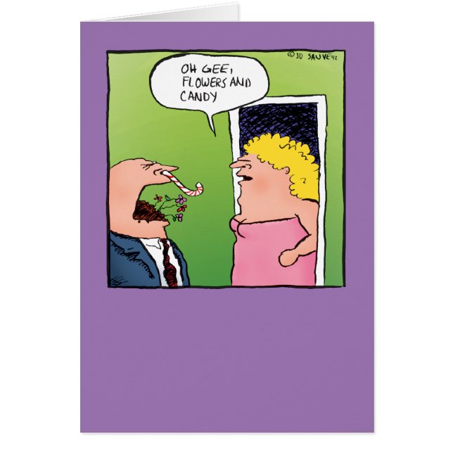 Blume und Candy Funny Funny Romantic Blank Inside  (Vorne)