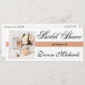 Blume und Champagne Bridal Dusche Einladungen (Vorne/Hinten)