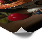 Blume und Cupcakes Stillleben Kunst Poster (Ecke)