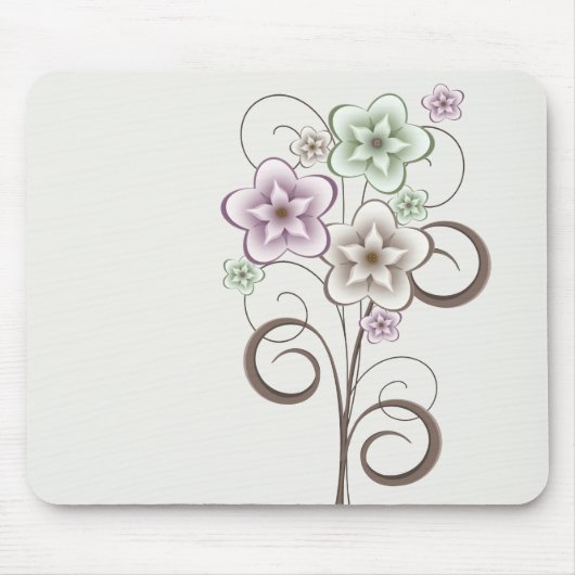 Blume und Curls Mousepad (Vorne)