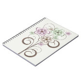 Blume- und Curls-Notebook Notizblock (Linke Seite)