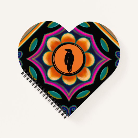 Blume und das Raven-Notebook Notizblock (Vorderseite)