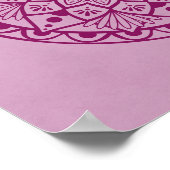 Blume und Dots Mandala - Fuschia Pink drucken Poster (Ecke)