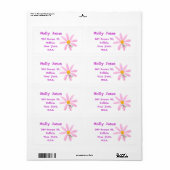 Blume und Dragonfly-Sticky-Etikett (Vorne)