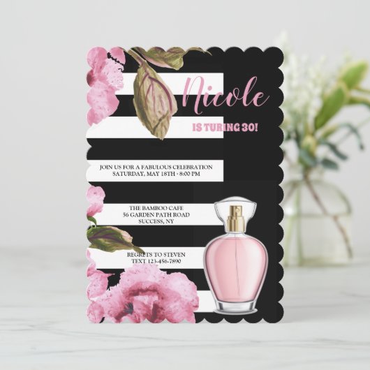 Blume und Duft Einladung (Stehend Vorderseite)