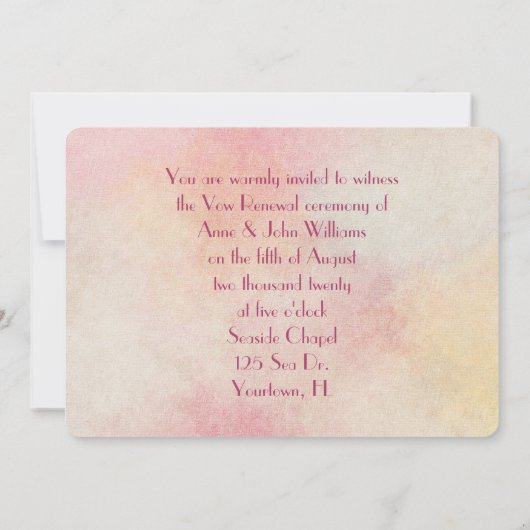 Blume und Efeu Einladung (Rückseite)