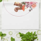 Blume und Eichhörnchen Handtuch (Gefaltet)
