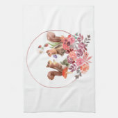 Blume und Eichhörnchen Handtuch (Vertikal)