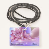 Blume und Eier auf farbenfrohen pastellfarbenen Un Ausweis (Vorderseite mit Schlüsselband)