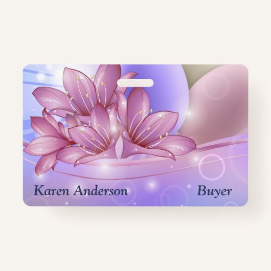 Blume und Eier auf farbenfrohen pastellfarbenen Un Ausweis (Vorderseite)