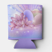 Blume und Eier auf farbenfrohen pastellfarbenen Un Dosenkühler (Rückseite)