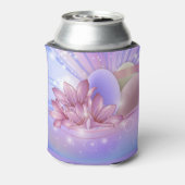 Blume und Eier auf farbenfrohen pastellfarbenen Un Dosenkühler (Kanne Rückseite)