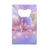 Blume und Eier auf farbenfrohen pastellfarbenen Un Geldbeutel Flaschenöffner (Vorderseite)