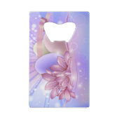 Blume und Eier auf farbenfrohen pastellfarbenen Un Geldbeutel Flaschenöffner (Rückseite)