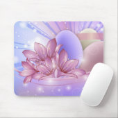 Blume und Eier auf farbenfrohen pastellfarbenen Un Mousepad (Mit Mouse)