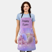 Blume und Eier auf farbenfrohen pastellfarbenen Un Schürze (Getragen)