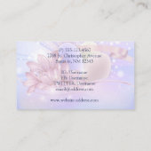 Blume und Eier auf farbenfrohen pastellfarbenen Un Visitenkarte (Rückseite)