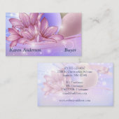 Blume und Eier auf farbenfrohen pastellfarbenen Un Visitenkarte (Vorne/Hinten)