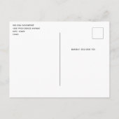 Blume und Eiffelturm im Pariser Muster Ankündigungspostkarte (Rückseite)