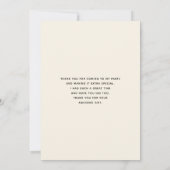 Blume und Eiffelturm im Pariser Muster Dankeskarte (Rückseite)