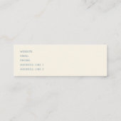 Blume und Eiffelturm im Pariser Muster Mini Visitenkarte (Rückseite)