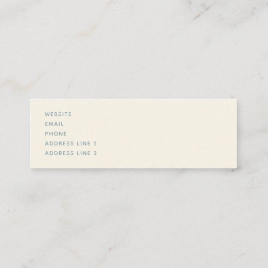 Blume und Eiffelturm im Pariser Muster Mini Visitenkarte (Rückseite)