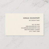 Blume und Eiffelturm im Pariser Muster Visitenkarte (Rückseite)