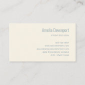 Blume und Eiffelturm im Pariser Muster Visitenkarte (Rückseite)