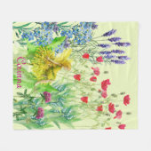 Blume und ein Kronleuchter Fairy Aquarell Fleecedecke (Vorderseite (Horizontal))