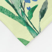 Blume und ein Kronleuchter Fairy Aquarell Fleecedecke (Ecke)