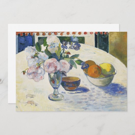 Blume und eine Schüssel Obst | Paul Gauguin (Vorne/Hinten)