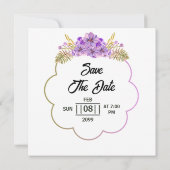 Blume und Einladungs-Card-Designvorlagen Einladung (Rückseite)