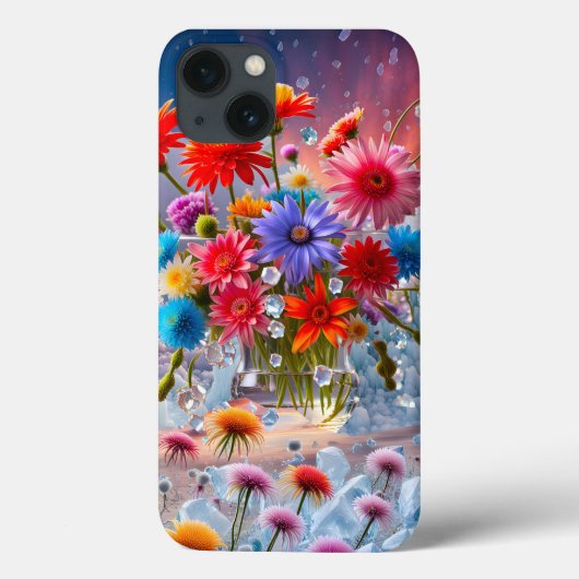 Blume und Eiskristalle Case-Mate iPhone Hülle (Rückseite)