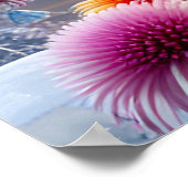 Blume und Eiskristalle Poster (Ecke)
