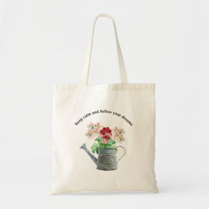 Blume und eleganter Hintergrund Tragetasche
