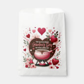 Blume und Erdbeeren Galentinisches Fondue-Party Geschenktütchen (Vorderseite)