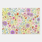 Blume und Erdbeeren Geschenkpapier Set (Vorderseite 3)