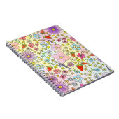 Blume und Erdbeeren Notizblock (Rechte Seite)