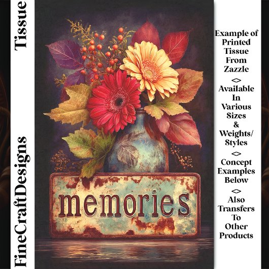 Blume und Erinnerungen im Herbst unterzeichnen DQ2 Seidenpapier