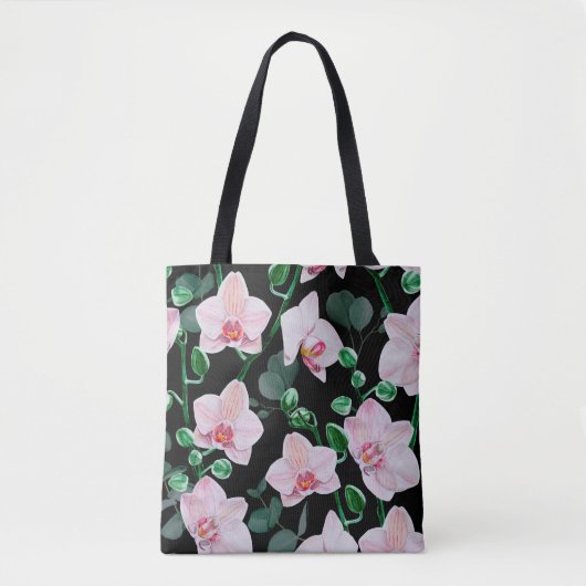 Blume und Eukalyptus-Blätter a Tasche (Vorderseite)