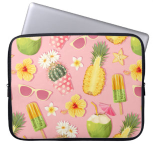 Blume und exotische Früchte Vintag, nahtlos Laptopschutzhülle