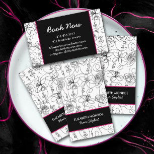 Blume und Faces Haar Stylist Makeup Visitenkarte