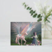 BLUME UND FANTASIEN POSTKARTE (Stehend Vorderseite)