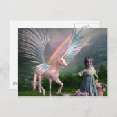 BLUME UND FANTASIEN POSTKARTE (Vorne/Hinten)